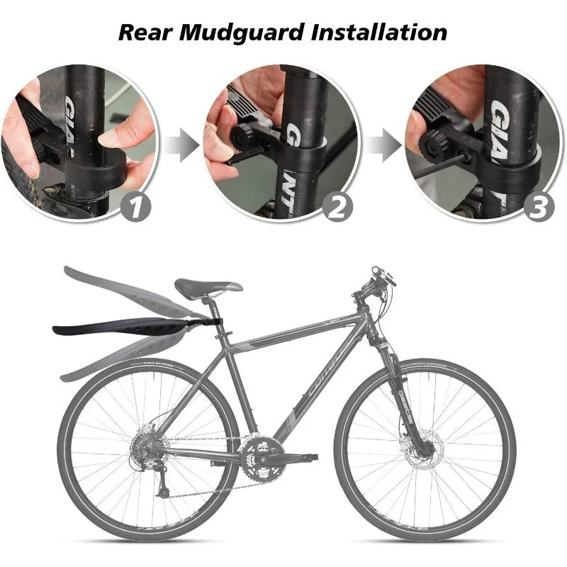 Mountainbike Kotflügel Kit 22/24/26/27,5 zoll Schraube Feste MTB Universal Kotflügel Erweitern Verlängerung Schlamm Schutz fahrrad Zubehör – Detail 7