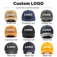 SLECKTON moda DIY personalizado Bordado de letras sombreros gorra de béisbol para mujeres y hombres diseño de algodón logotipo marca gorras Unisex al por mayor