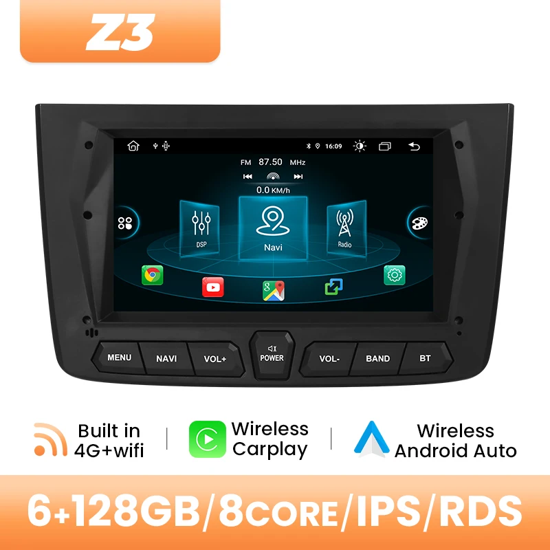 Draadloze Carplay Autoradio Speler Voor Alfa Romeo Mito 2008-2012 AI Voice Android 14 4G Wifi DSP IPS RDS GPS 8 GB 128 GB Navigatie