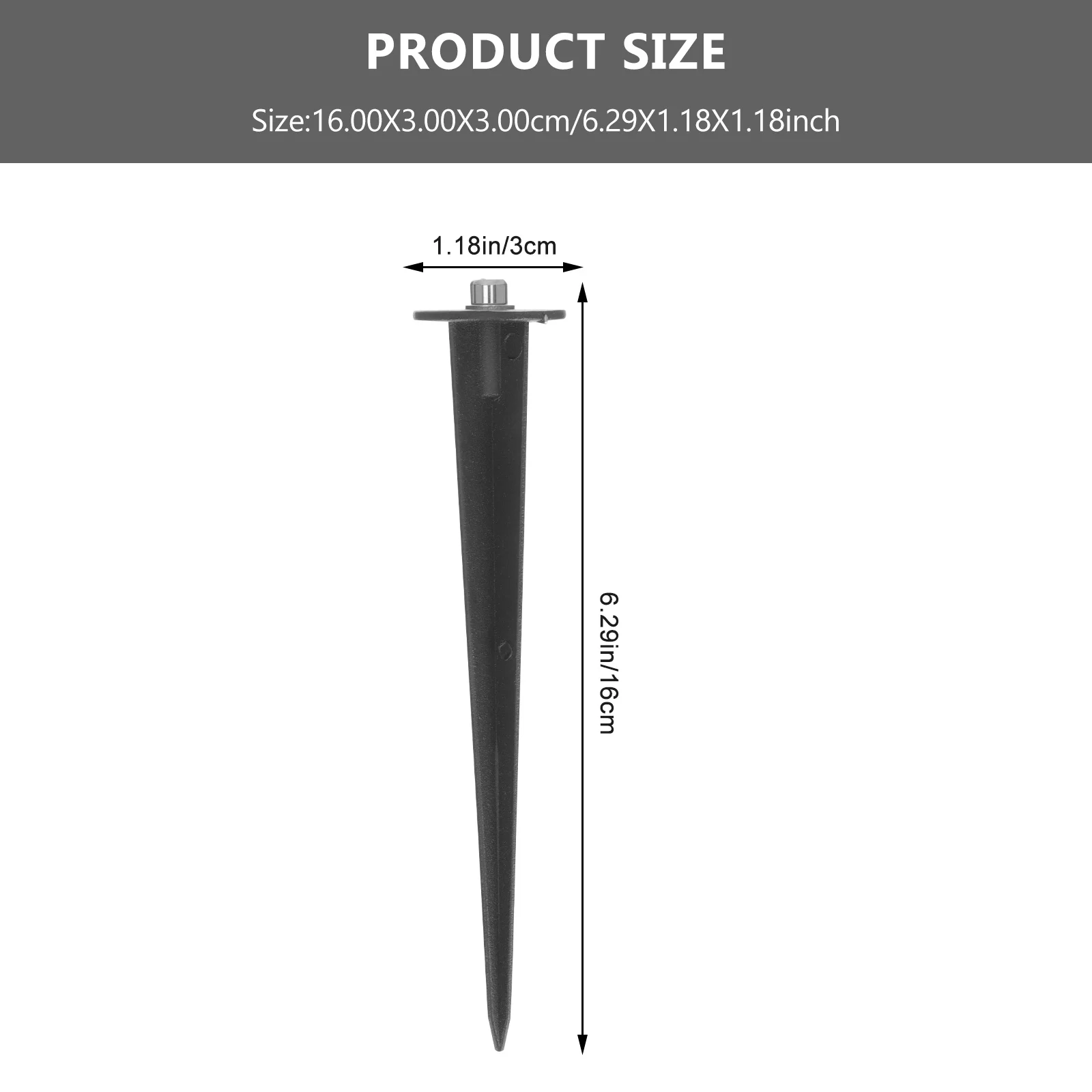 Accessoires de lumière à prise de terre, poteau d'insertion de lampe multifonctionnel pour projecteurs de jardin solaires, aluminium moulé sous pression Durable 4 pièces