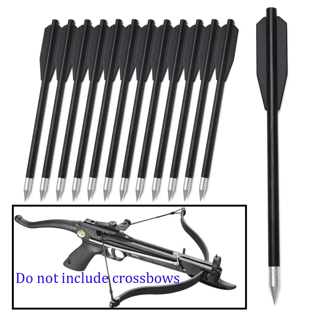 36/60 قطعة 6.3 بوصة البلاستيك القوس والنشاب البراغي القوس والنشاب الصيد السهام الصلب نصائح لمسدس القوس والنشاب الصغير في الهواء الطلق 50-80lbs استهداف #1