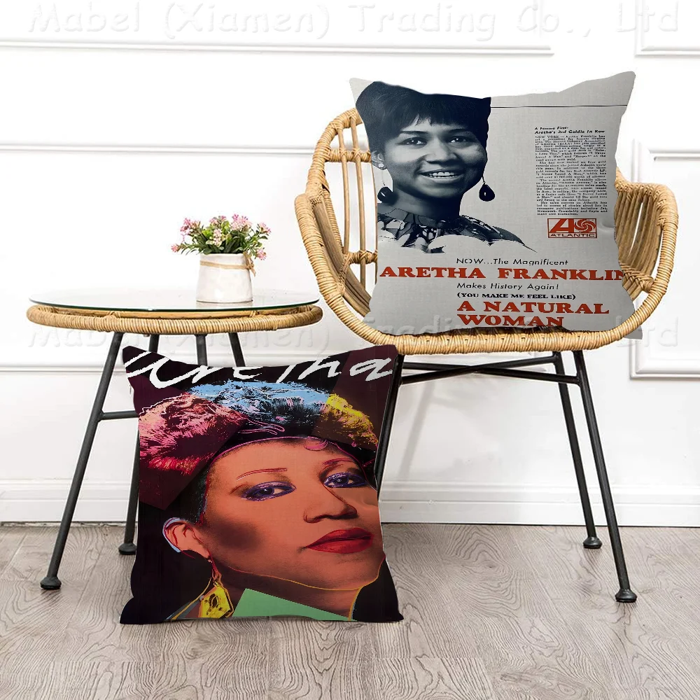 Singer Aretha Franklin Pillow Cushion Cover Pillowcase Living Room Sofa Home Decor Customized