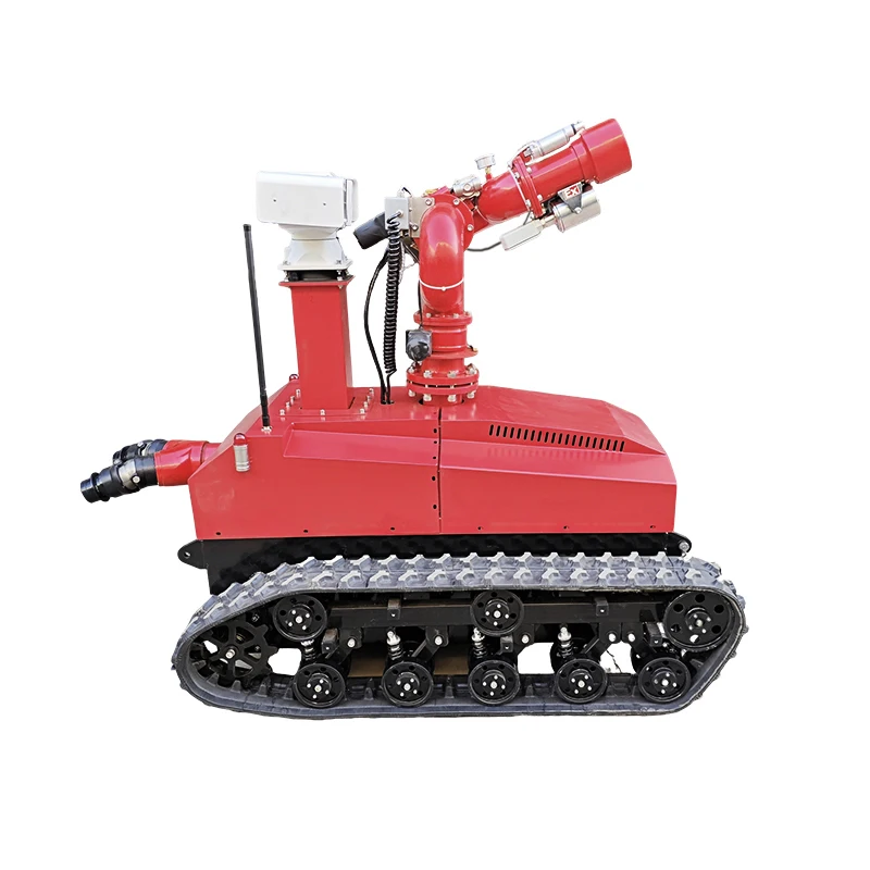 وصل حديثًا لعام 2025 روبوت مكافحة الحرائق عالي الأداء يتم التحكم فيه عن بعد مع مدفع مياه عالي الضغط