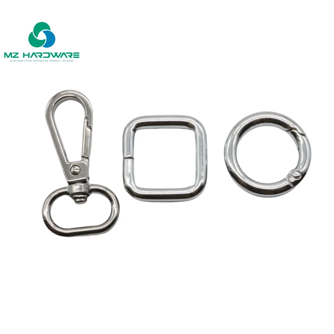 3Pcs Metal Buckles Dog Leash Collar Swivel Snap Hook And Round O Welded Ring Plated Bag Ring Rectangle Buckle Accessories