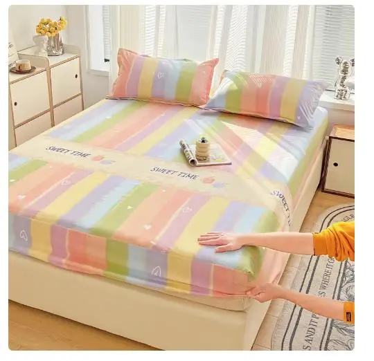 Cartoon pure cotton bed cover, bed sheet, cotton quilting, anti slip and anti wrinkle double-sided available