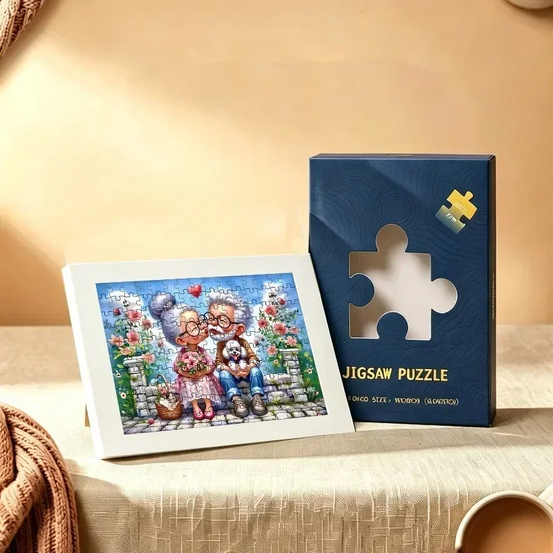 150 Mini Puzzles with Photo Frames, CUTE CATS DOGS FLOWERS Paintings, Educational Toys, Difficult Art Ornaments, Gifts