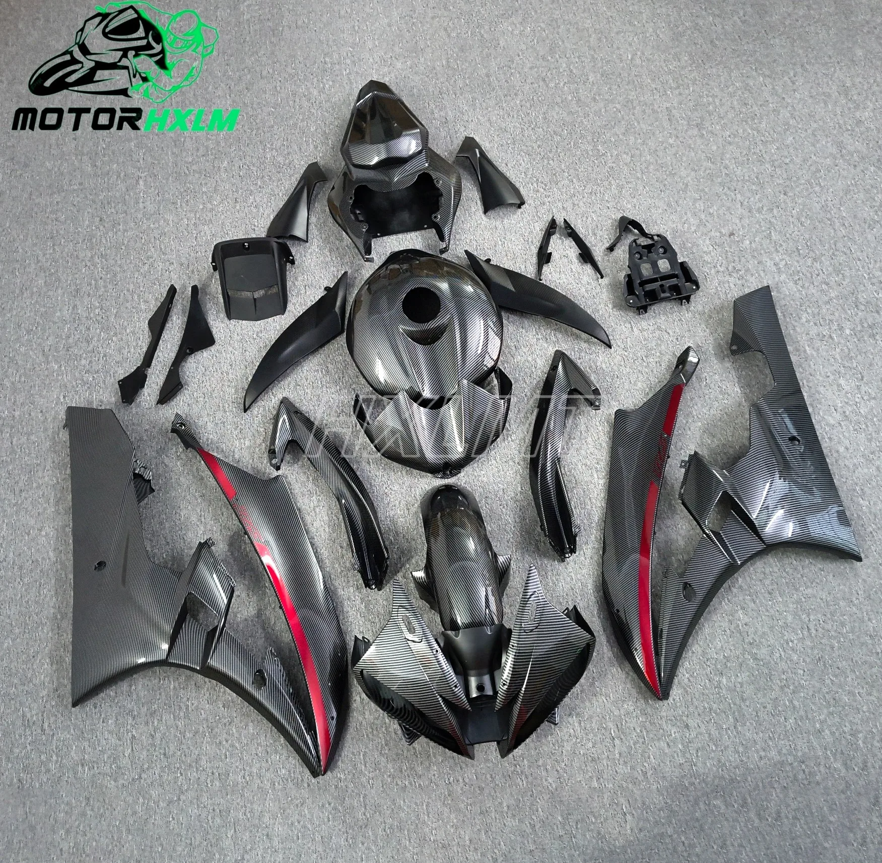 Racing Motor New ABS Fairings Kit Fit for YAMAHA YZF- R6 2006 2007 06 07 Carbon painted look