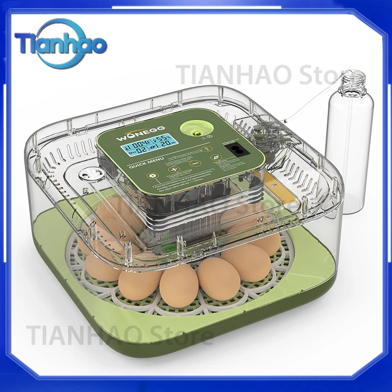 Solar Automatic Egg Incubator for Chicken Quail Duck Parrot Eggs 12 Capacity New Trend Incubator for Solar Powered Use