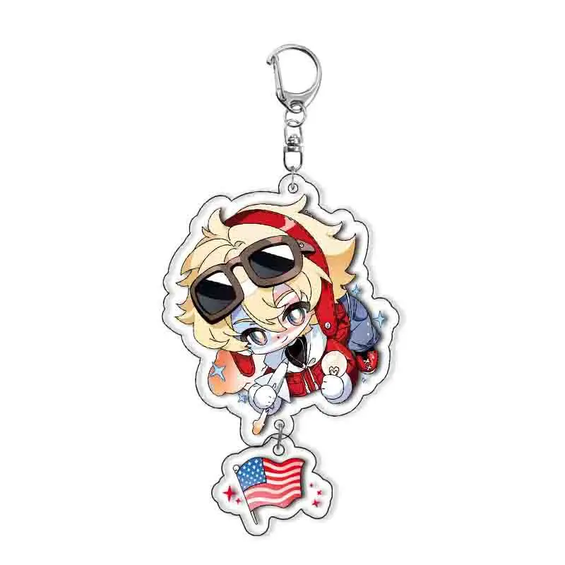 Anime Country Humans China France Russia USA UK Cosplay Costume Keychain Acrylic Key Chain Pendant Keyring
