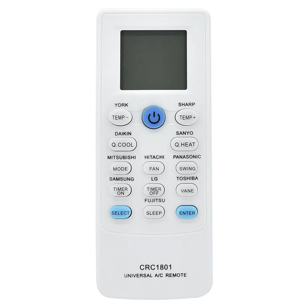 

New CRC1801 Universal AC Remote Control For Haier AUX Gree Fujitsu Midea Dakin Air Conditioner