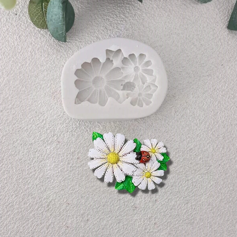 Daisy Chrysanthemum Plumeria Rose Flower Silicone Mold Cupcake Fondant Cake Decorating Tools DIY Chocolate Cookie Baking Moulds