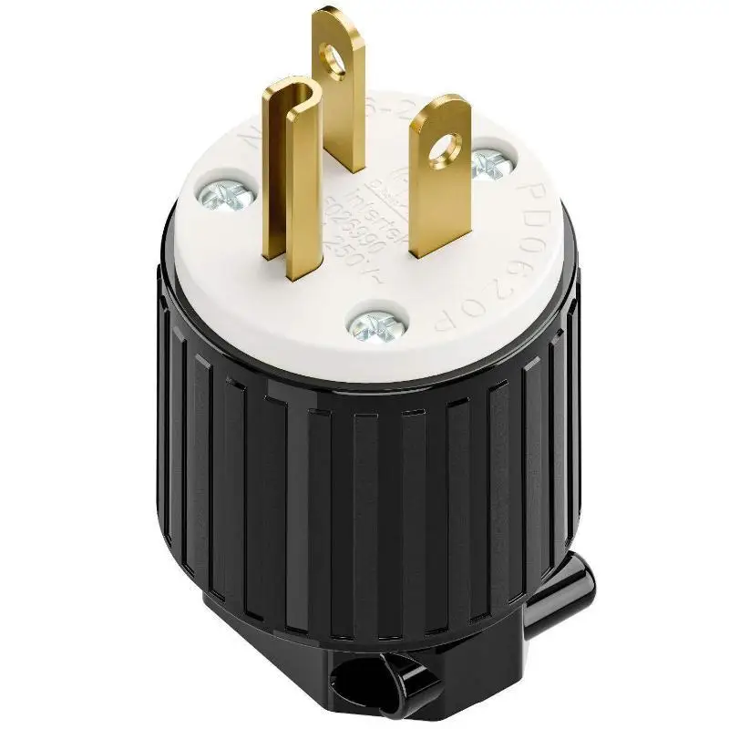 NEMA 6-20P 6-20R US Power Plug Impact Resistant 20A 250V Male Female Industrial Connector for Warehouse Use