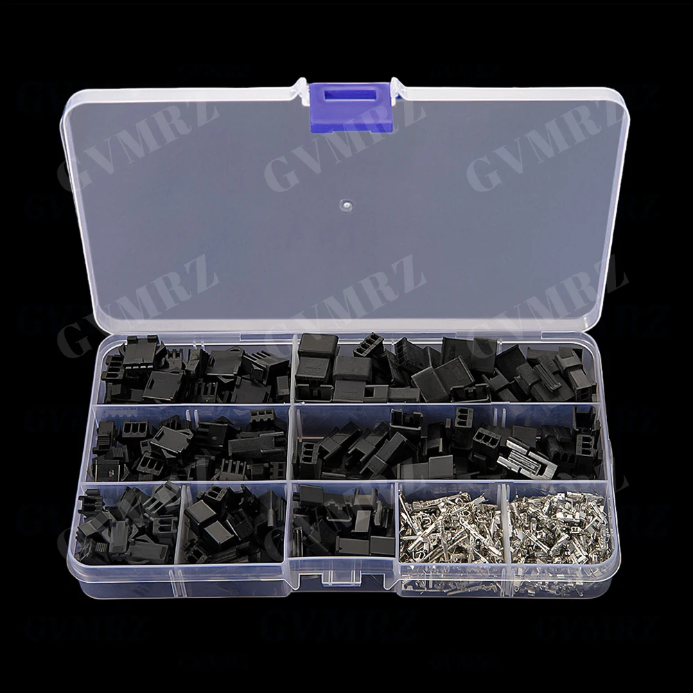 SM2.54 Kits 2P-4P 480pcs 20 sets Kit in box 2p 3p 4p 2.54mm Pitch Female and Male Header Connectors Adaptor