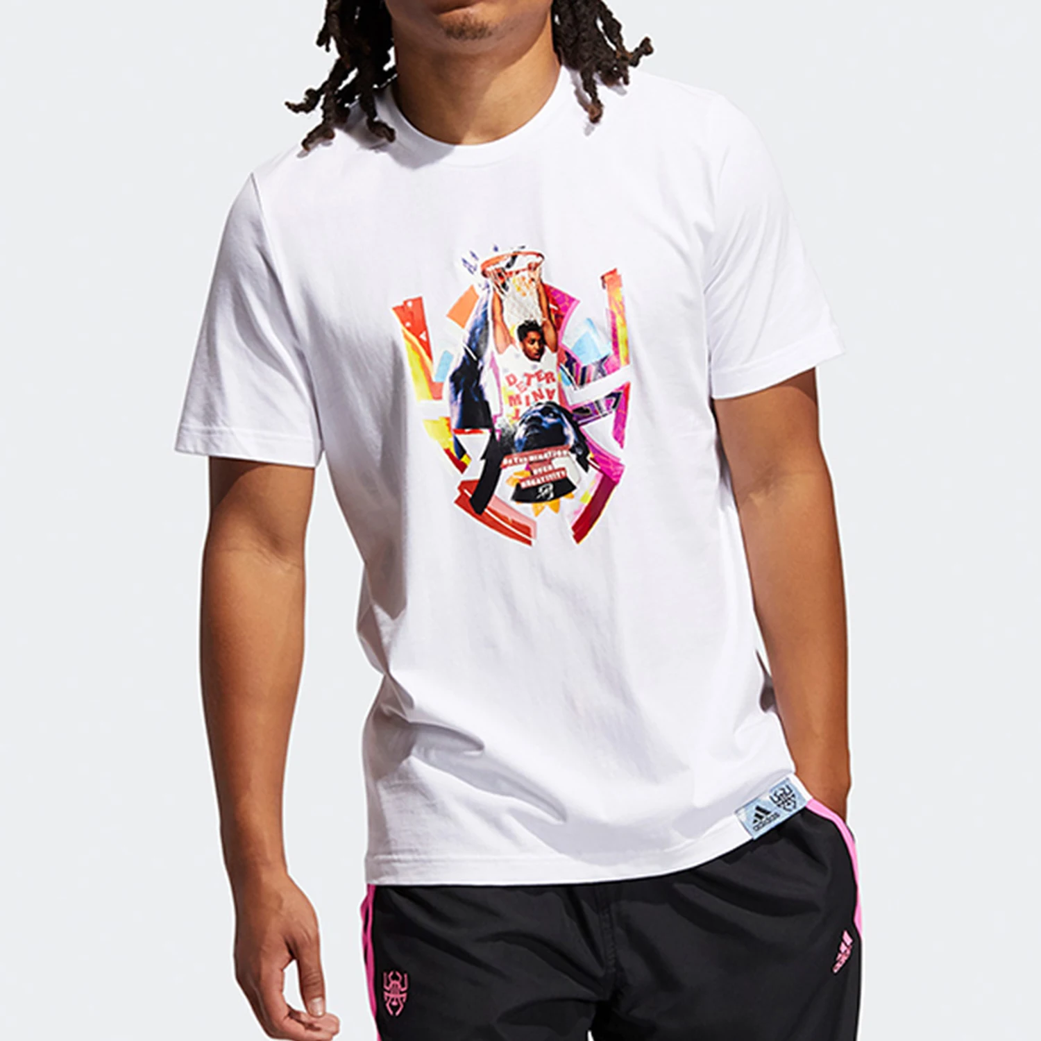 

Adidas Official Authentic DON ABSTRACT Men's Basketball Print Short Sleeve T-Shirt GH6719