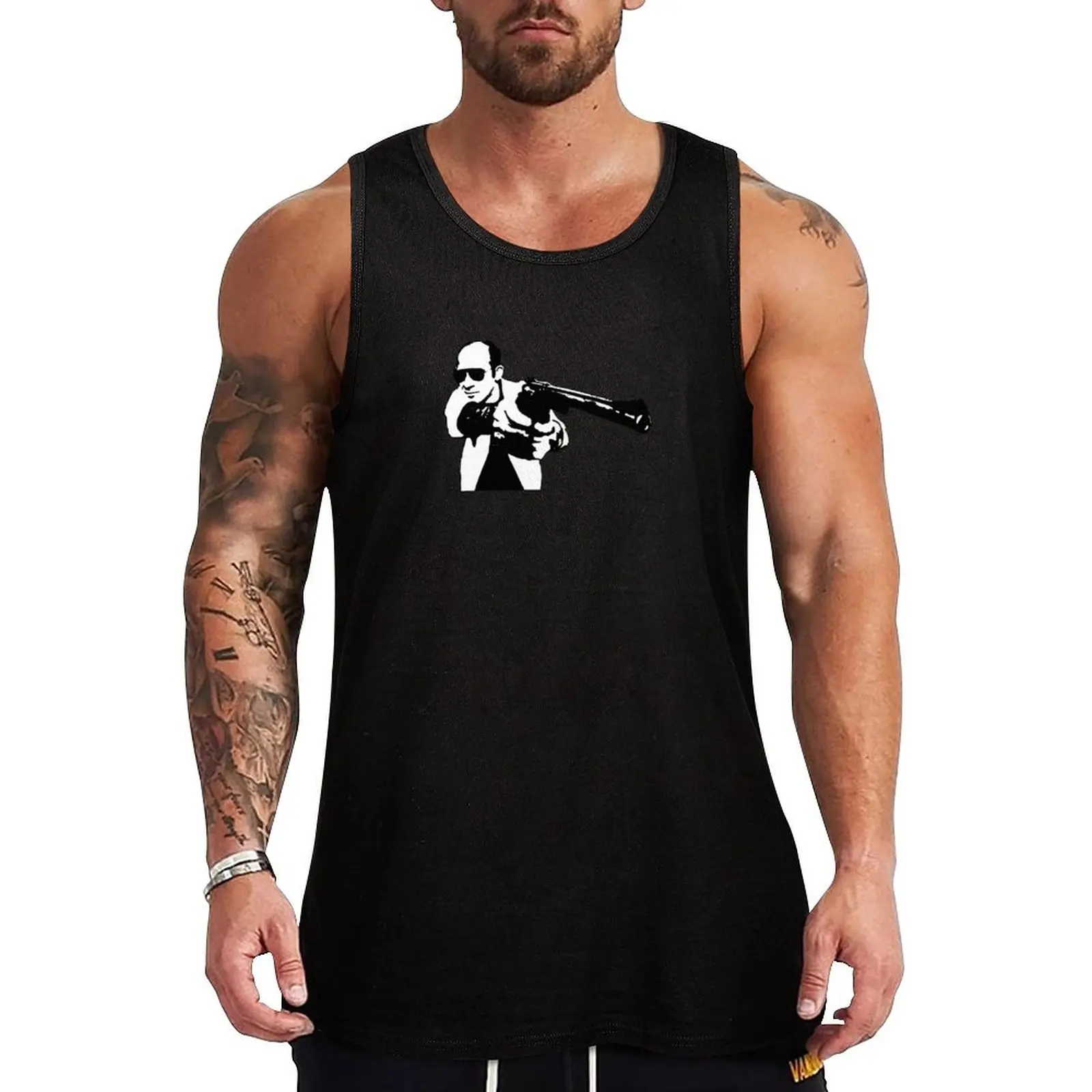 

Hunter S Thompson - Gun Tank Top Active Tank Top Lightweight Workout Gym Sleeveless