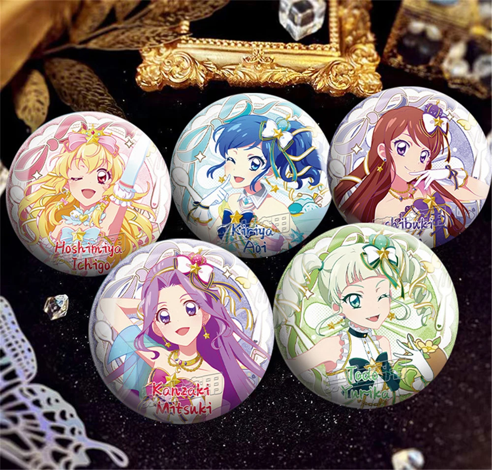 Prop En Cosplay - 58mm Anime Aikatsu! Activité d'Idol! Badge