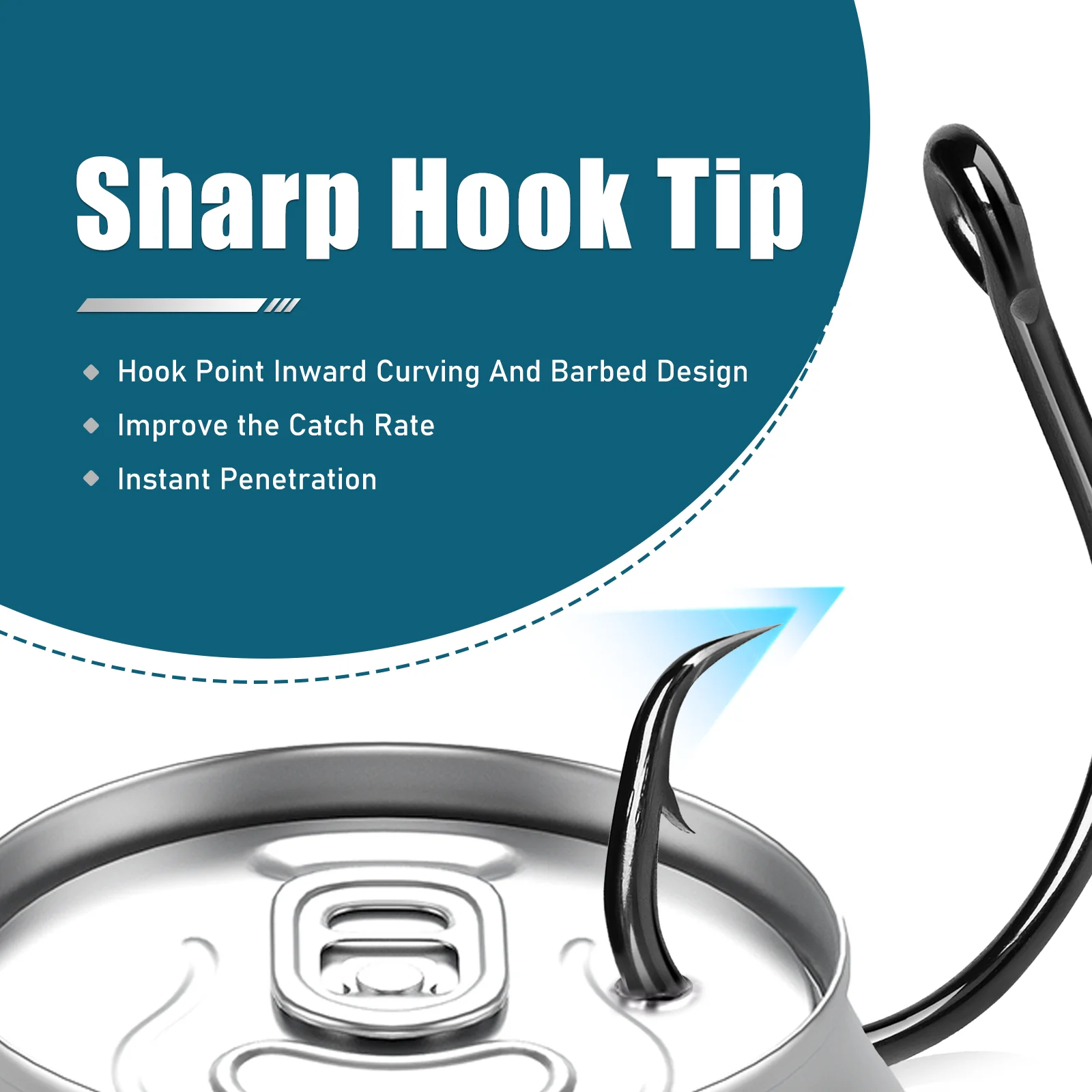 9 كجم 4X خطاف صيد قوي دائرة هوك عالية الكربون الصلب غير إزاحة مغلقة العين فجوة واسعة لسمك السلور باس السلمون المياه المالحة الطازجة