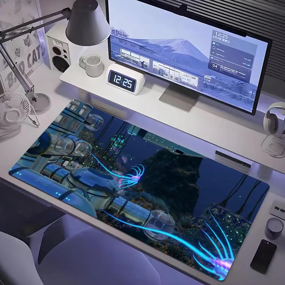 

Subnautica Mouse Pad Tablet mouse Pad Laptop xl desktop mouse pad, cute HD Rainbow Gaming keyboard pad, csgo Player, 90x40
