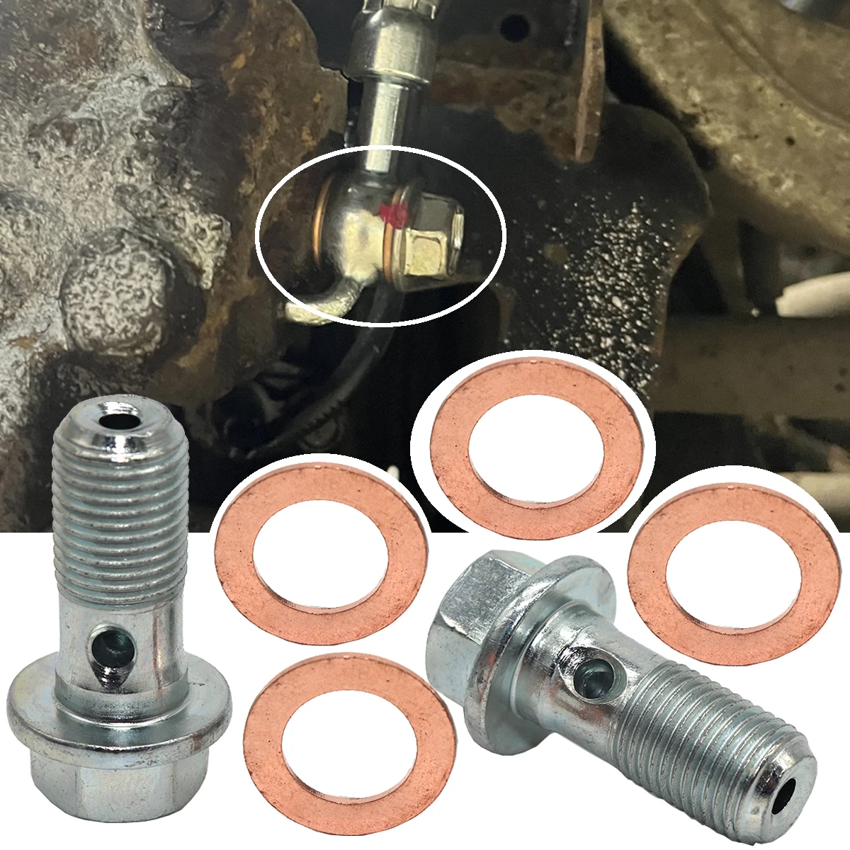 

Left Rear Right Brake Hose Banjo Bolts Copper Sealing Crush Washers Repair Kit For Vauxhall Insignia A Land Rover Discovery L319