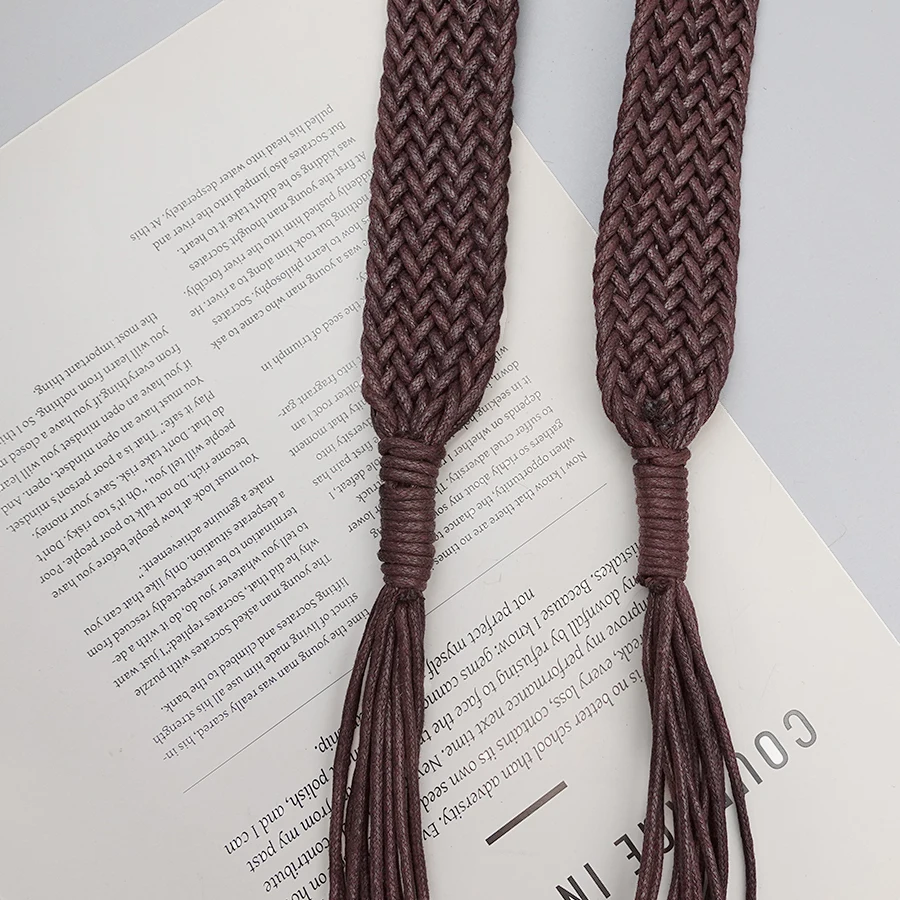 เข็มขัดเชือกป่านโบฮีเมียนทอมือ - Cincher เอวถักงานศิลปะสําหรับเดรสฤดูร้อน, โซ่เอววินเทจแบบปรับได้