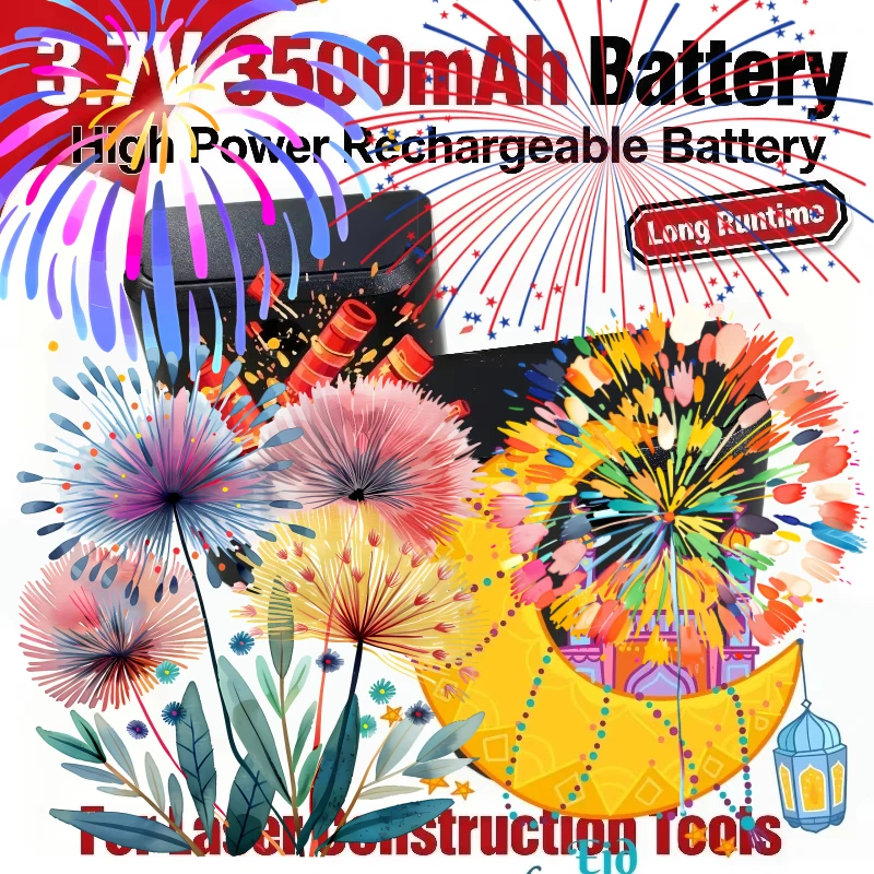 DA1 Rechargeable Lithium Battery 3.7V 3500mAh Replacement Battery for XTD 12/16 Line 3D 4D Laser Level green/red laser level