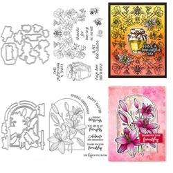 Lily-arch Just-bee-cause Stamps or Cutting Dies Set For DIY Scrarpbooking Crafts Paper Cards Making New Arrival 2024