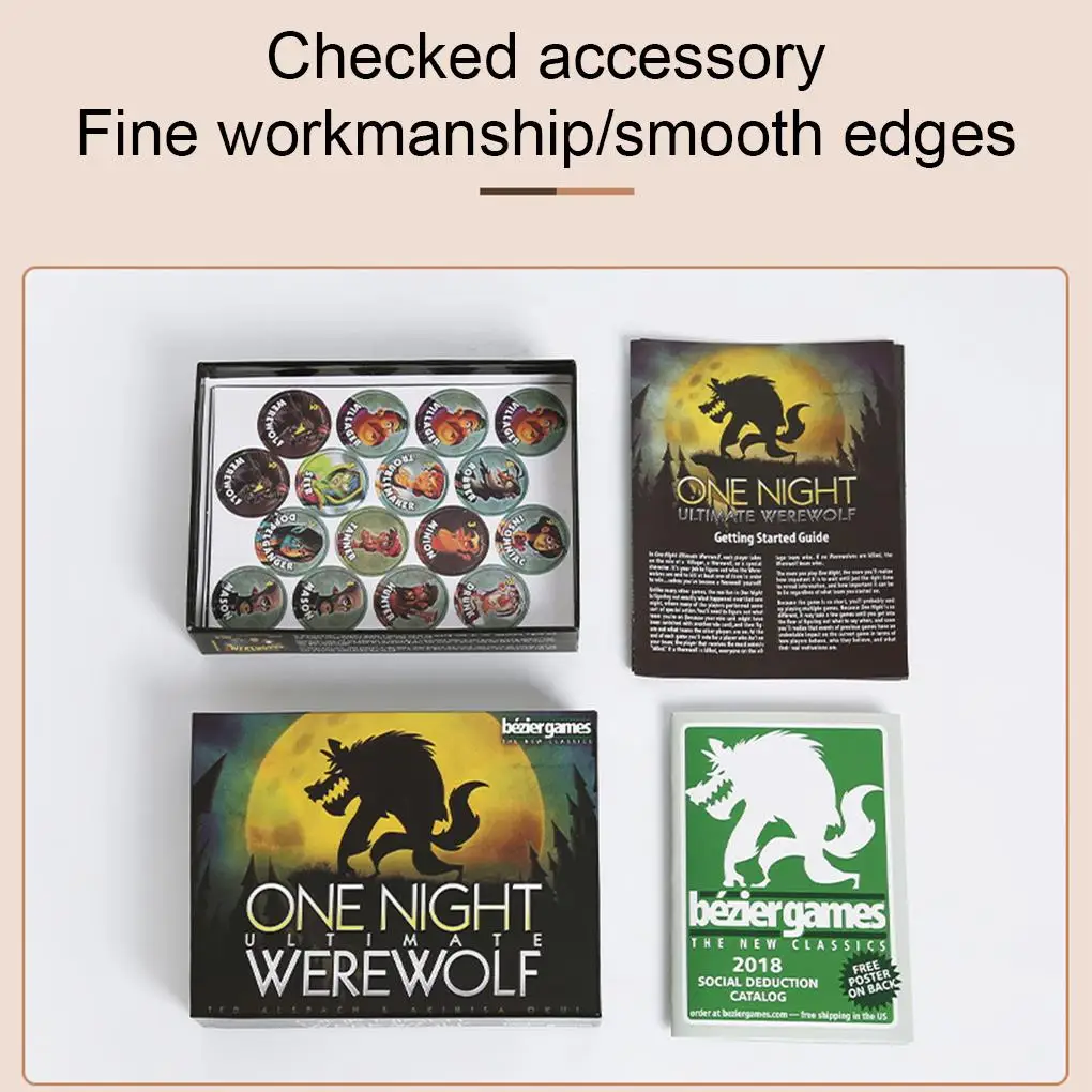 

Board Games One Night Ultimate Werewolf Game Card Daybreak Vampire Alien Bonus Roles Party Home Playing Cards Paper Game Card