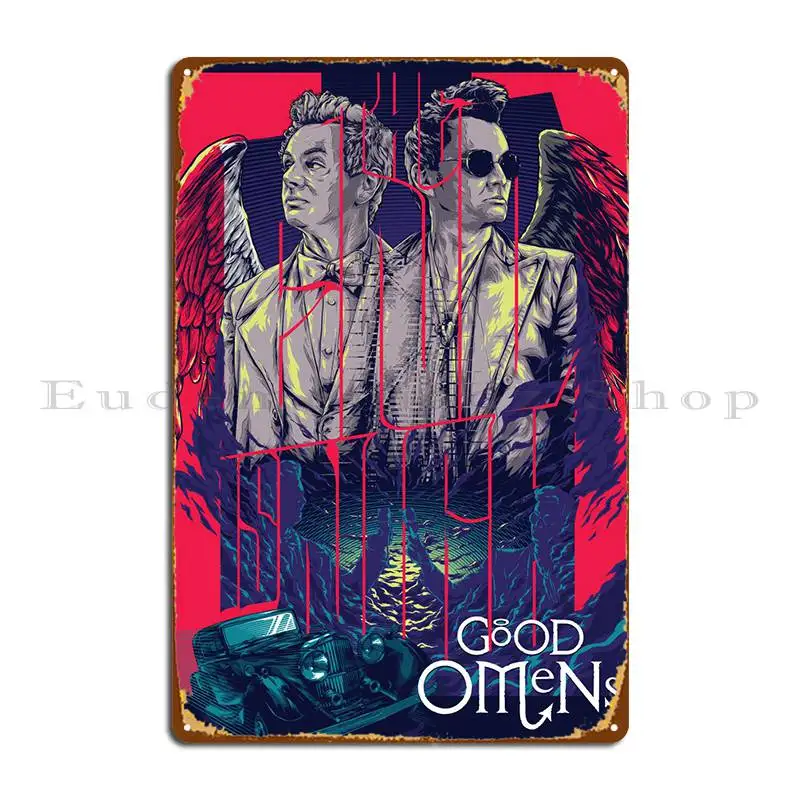 

Металлический знак Good Omens, персонализированный постер для гаража, гостиной, клуба