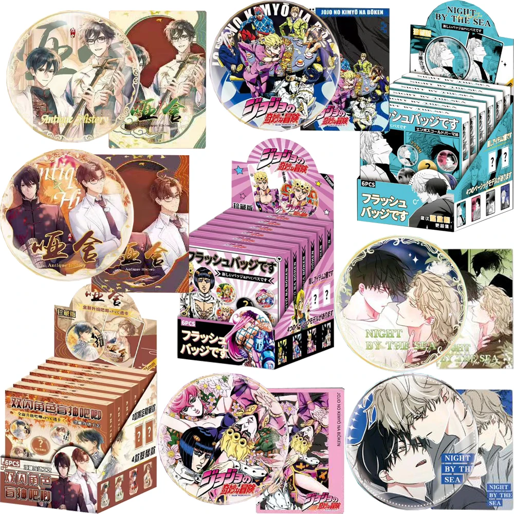 

Creative Anime Peripheral 75mm Double Flash Badge for Backpack Cothes Accessories Cartoon Funny Transparent Cards Holiday Gifts