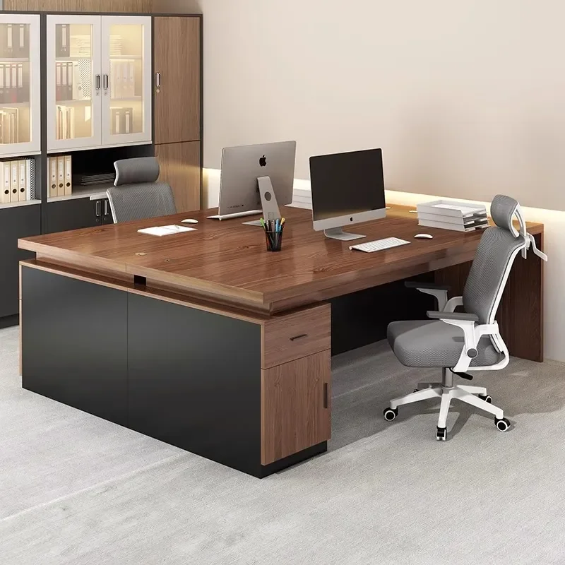for Staff Desk Simple Modern Office Desk and Chair Combination Desktop Boss Table Four Staff Computer Desk