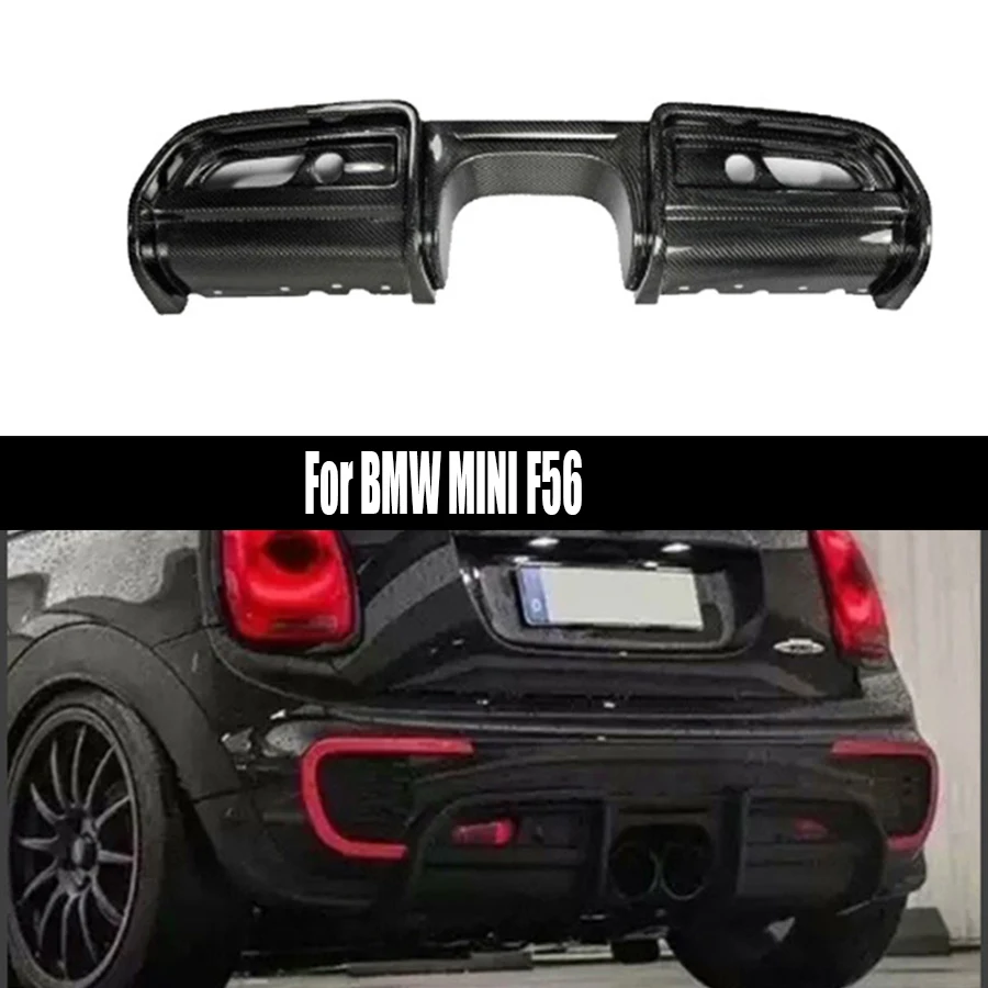 Für BMW MINI F56 JCW PRO Carbonfaser-Diffusor Hecklippe Auto-Heckstoßstangen-Diffusor Heckspoiler Hecklippe Karosserie-Kit