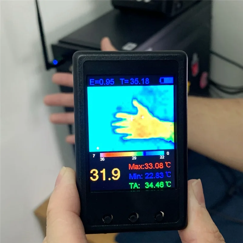 Y43A-MLX90640 32X24 Infrared Thermal Imager Handheld Thermograph Camera Infrared Temperature Sensor PCB Circuit Testing