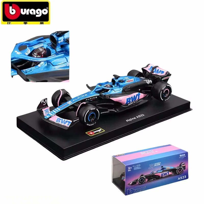 2024 Nowy Oryginalny Bburago 1:43 Bwt Alpine Team A523 Bahrain Version Alloy Miniature Alloy Formula 1 Racing Die-Cast Models Gifts