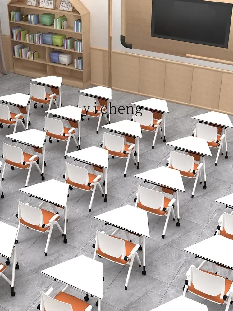 LYY Folding Hexagonal Splicing Tutorial Class Movable Group Activity Combination Table