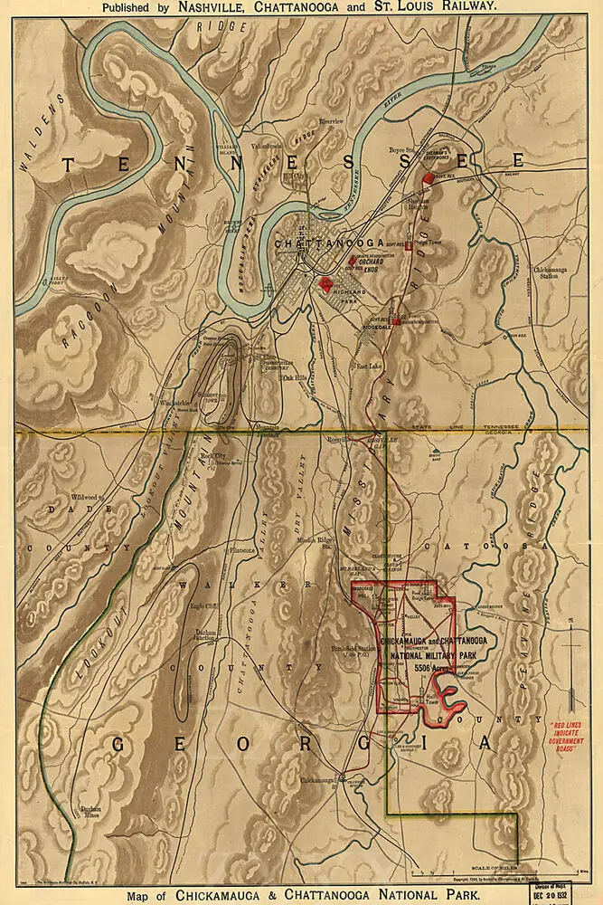 US Civil War Maps Chickamauga & Chattanooga