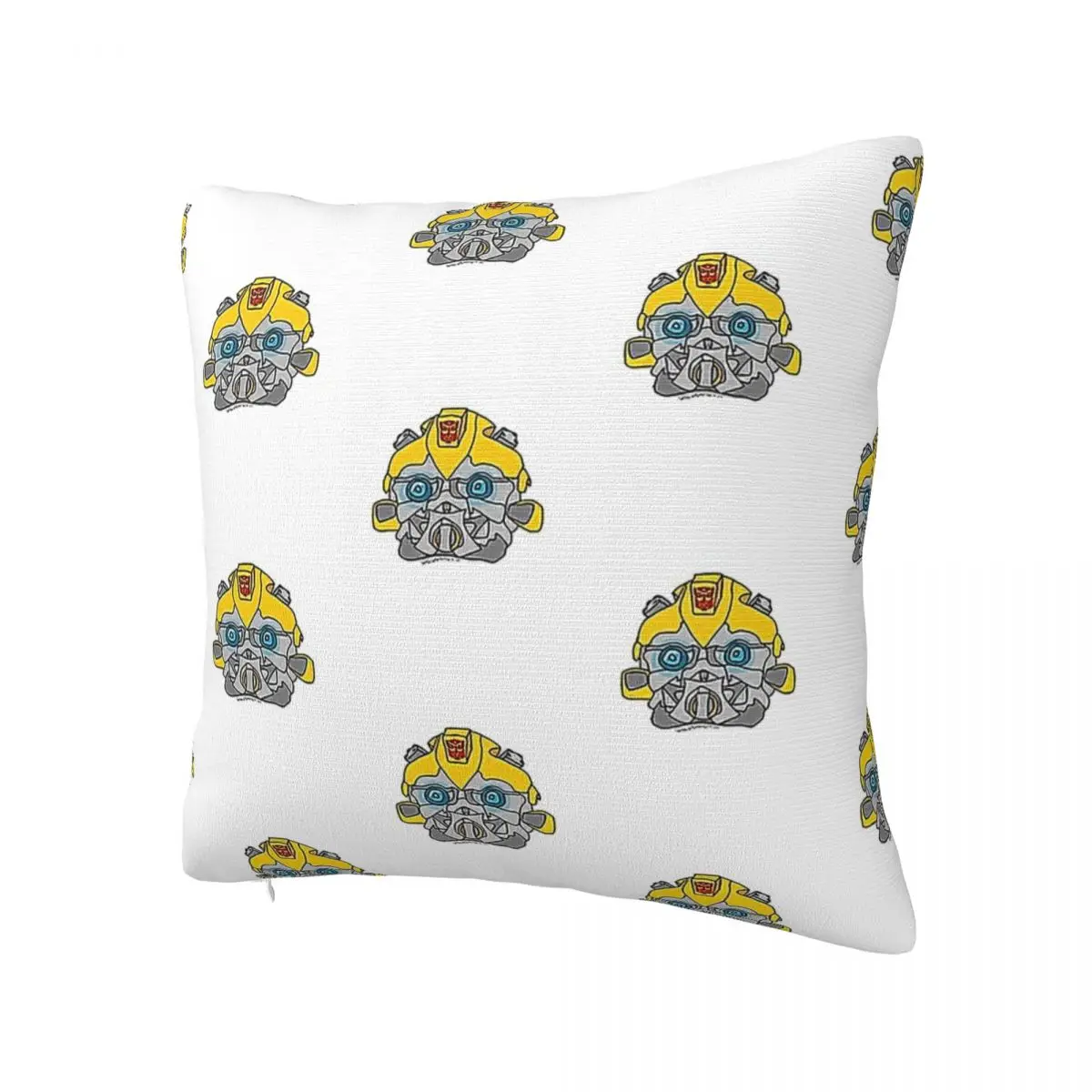 Transformers Bumblebee White Square pillow