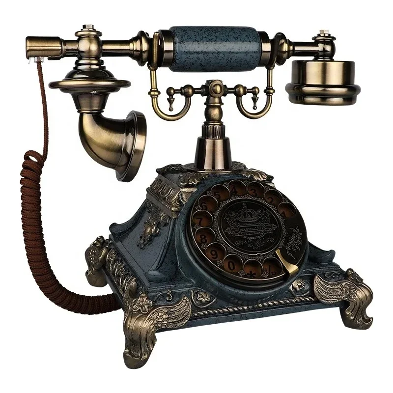 Voice Message Recording Vintage Style Wedding Birthday Party Private Activity Usage ABS Zinc Alloy Decoration Antique Telephone