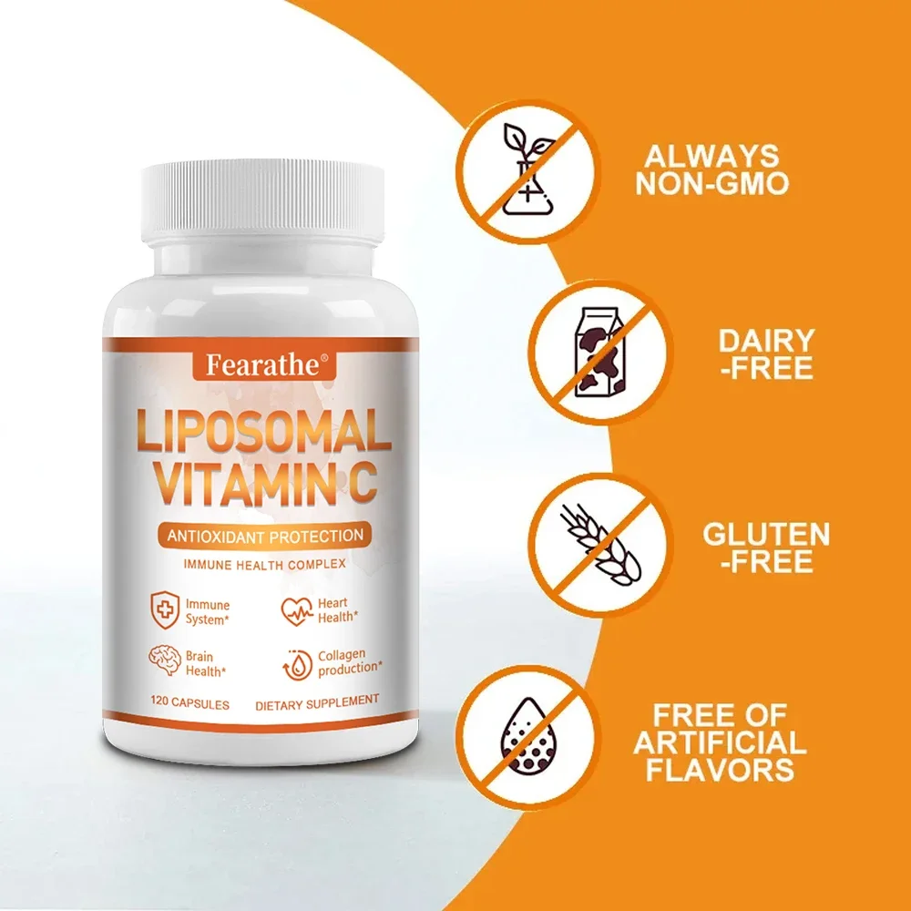 Liposomal Vitamin C - High Absorption Vitamin C, Immune System & Collagen, Antioxidant Support Ascorbic Acid Supplement