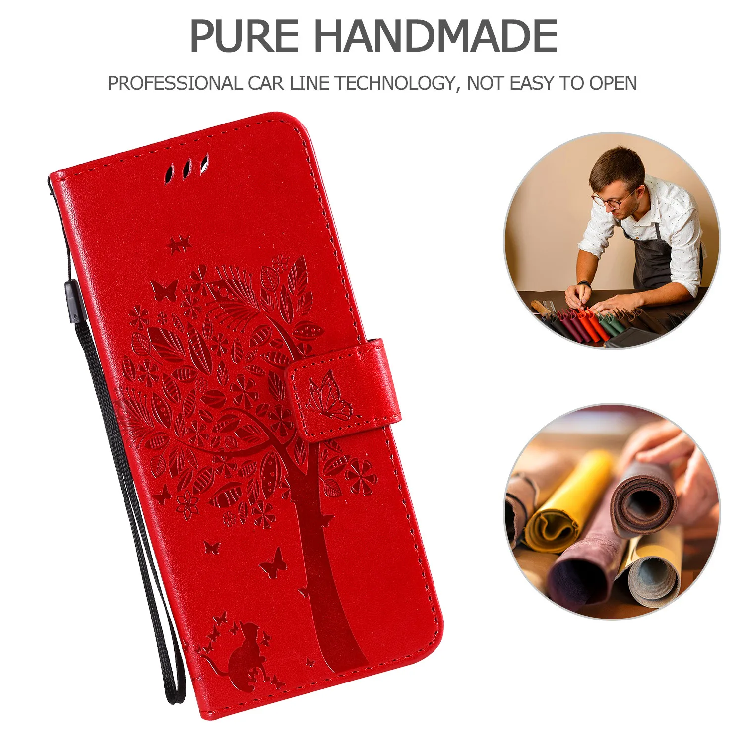 Luxur Leather Flip Case For Huawei Y5 Y6 Y7 2019 Wallet Stand Phone Cover For Huawei Mate 20 Lite Mate 30 50 60 Pro Bag Coque view 2