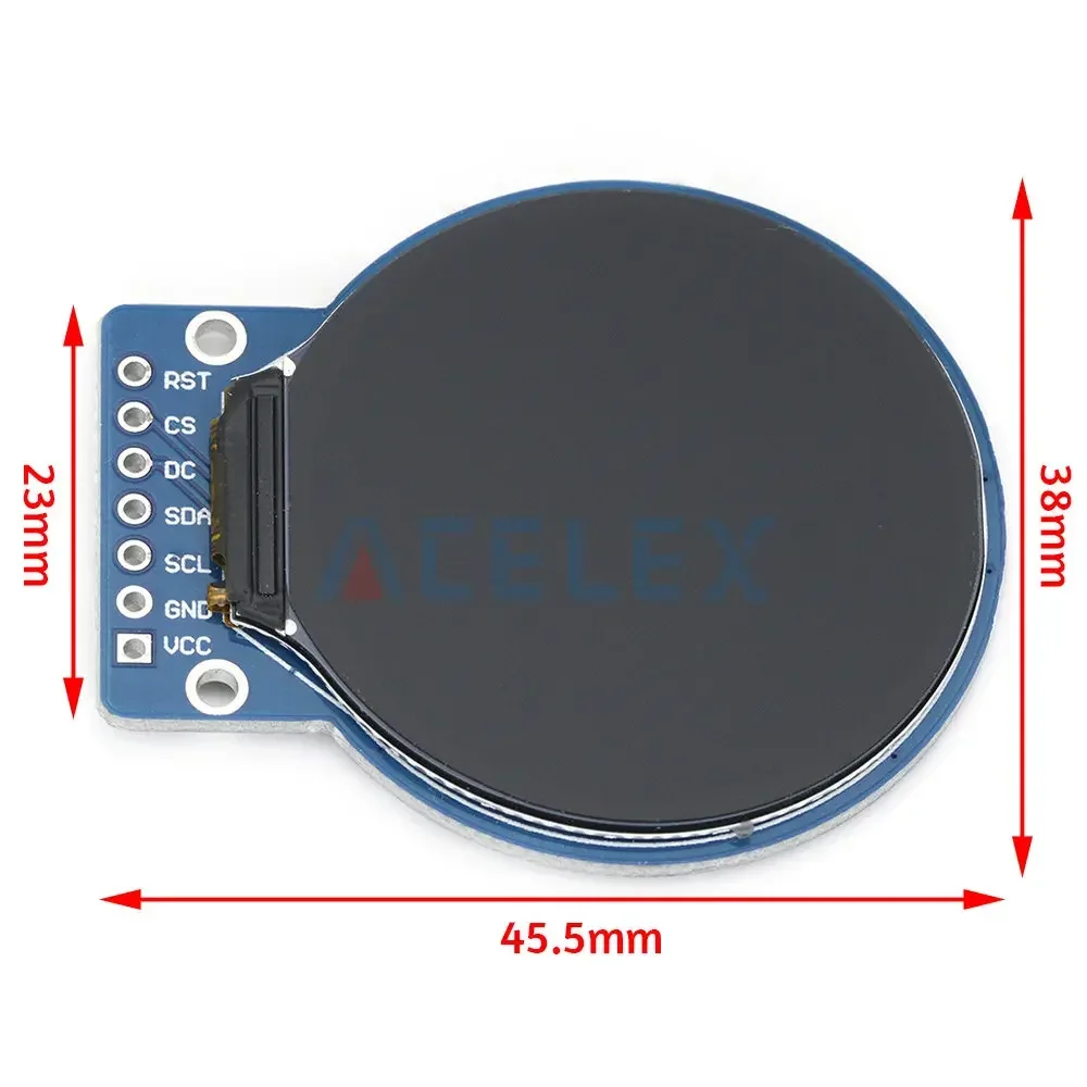 TFT Display 1.28 Inch TFT LCD Display Module Round RGB 240*240 GC9A01 Driver 4 Wire SPI Interface 240x240 PCB  For Arduino