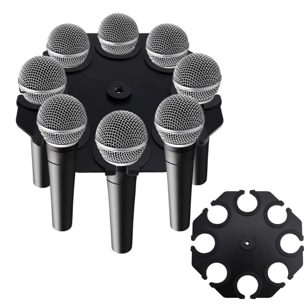 

Hands Free Multi Microphone Holder Adjustable Portable Microphone Storage Stand Performing Mounting Screw Mic Holder Stand