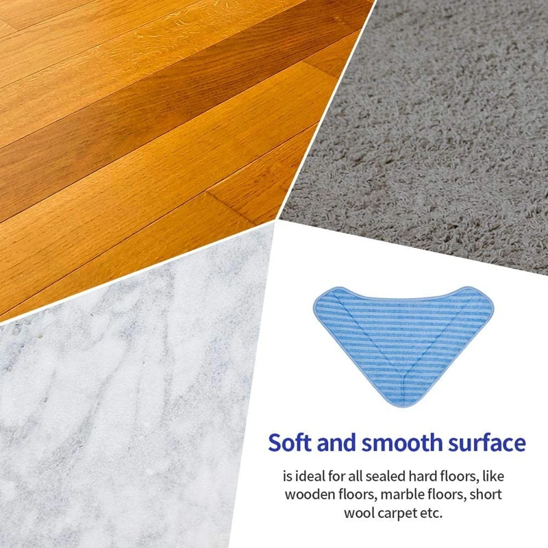 Almohadillas de repuesto para fregona de Tres Esquinas para Limpiador de vapor rodante Pursteam Thermapro Elite 12 en 1 Pureclean XL (6 paquetes)