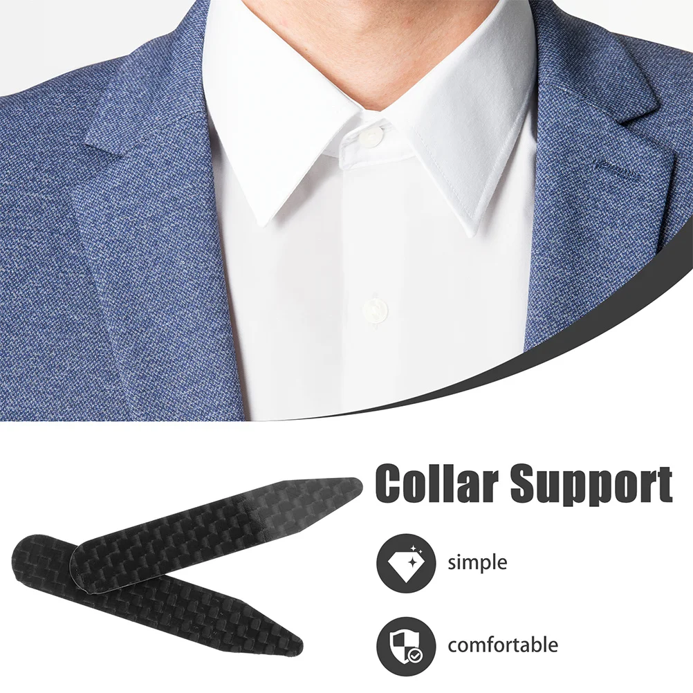 Cuello de camisa de fibra de carbono para hombres, soporte de inserción no doblado, camisas de vestir, accesorios de ropa Formal