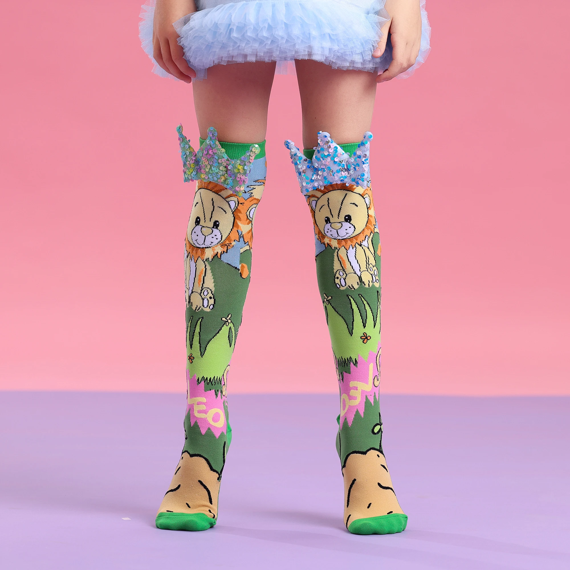 Calcetines locos para niños Calcetines lindos para niñas loco Funky Stretch Calcetines novedosos mediados a altos