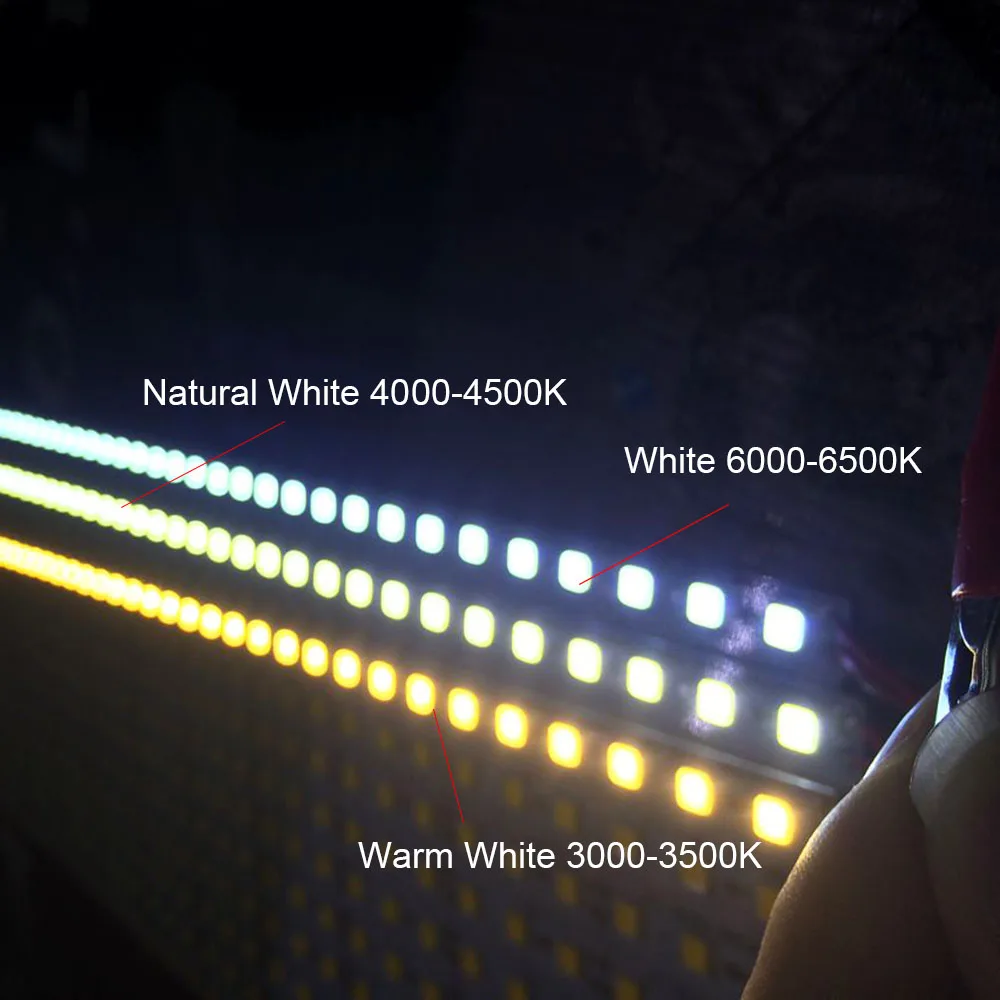 2835 5050 7020 4014 SMD Hard LED strip aluminum bar light rigid DC12V Bright led strip light 50cm 36leds 72leds Warm/Cold white