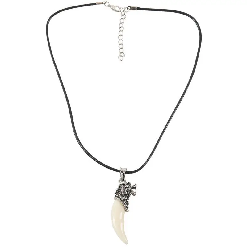 Man Wolf Tooth Necklace Jewelry Steel Titanium Domineering Wolf Tooth Pendant Necklace