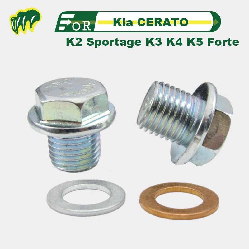 

For Kia CERATO K2 Sportage K3 K4 K5 Forte Oil Drain Plug Screw Sump Drain Nut Oil Drain Bolt