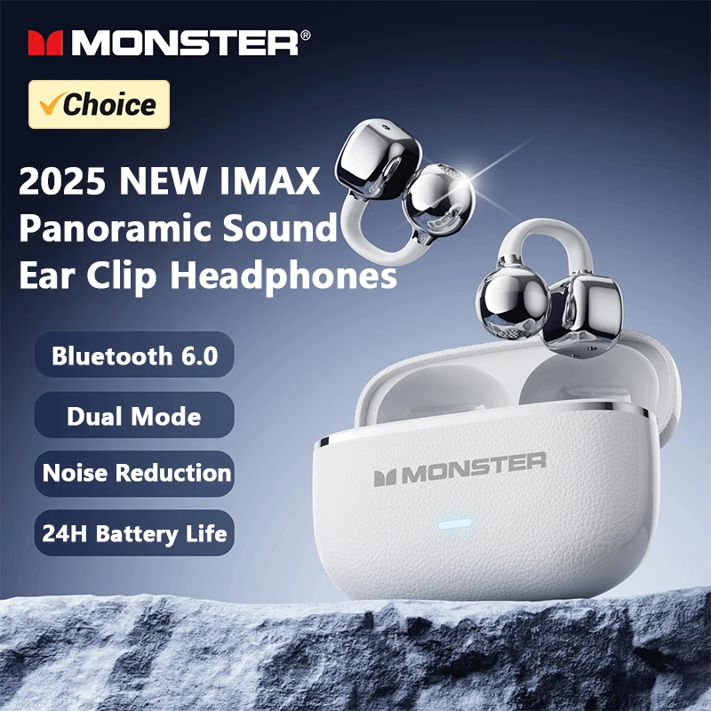Monster MQT65 OWS auriculares Bluetooth 6,0 IP5X auriculares inalámbricos deportivos impermeables con cancelación de ruido auriculares de llamada HD con micrófono