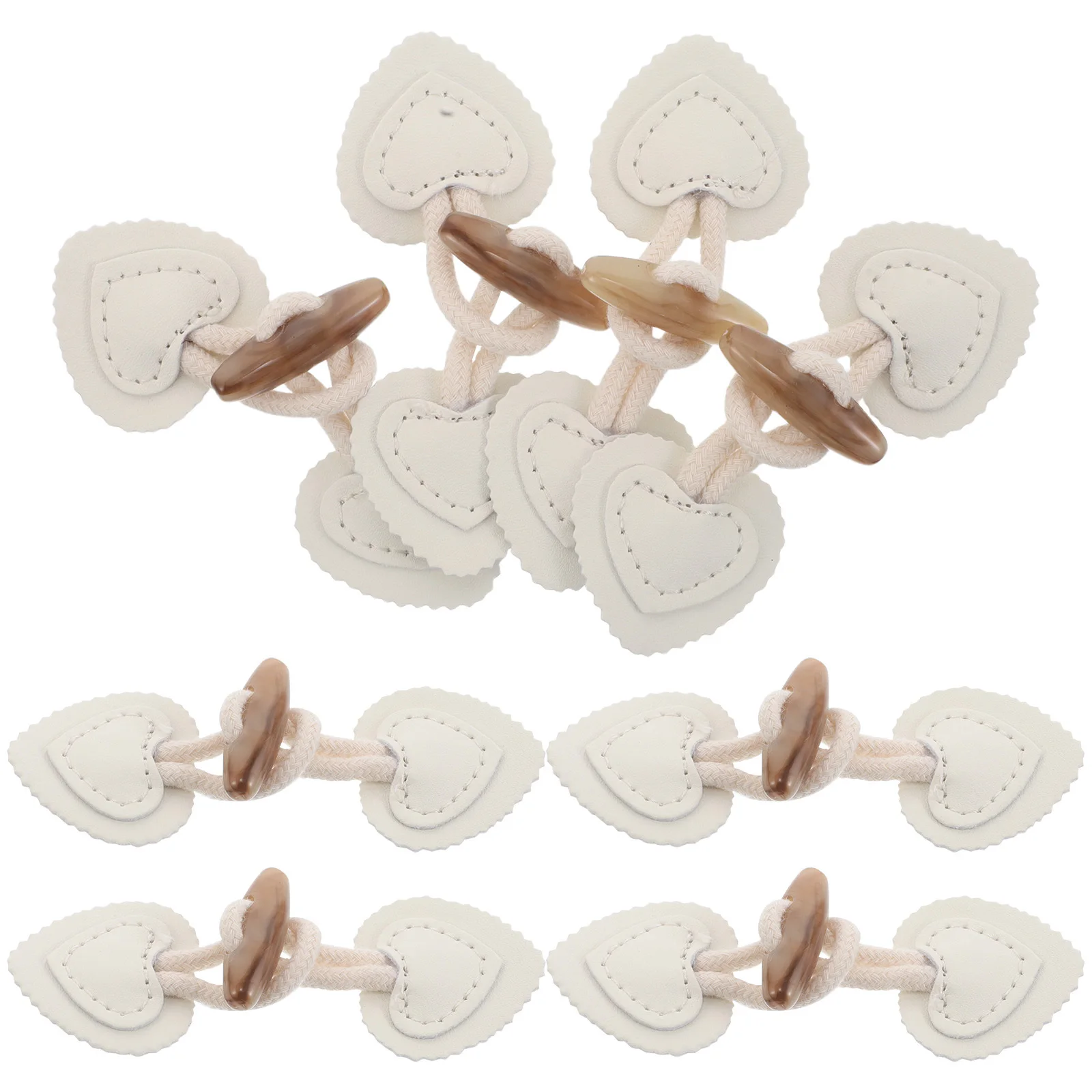 

Cow Horn Heart Shaped Buttons Small Toggle Closures For Sewing Coats Jackets Sweaters Diy Buckles Clothing Horn