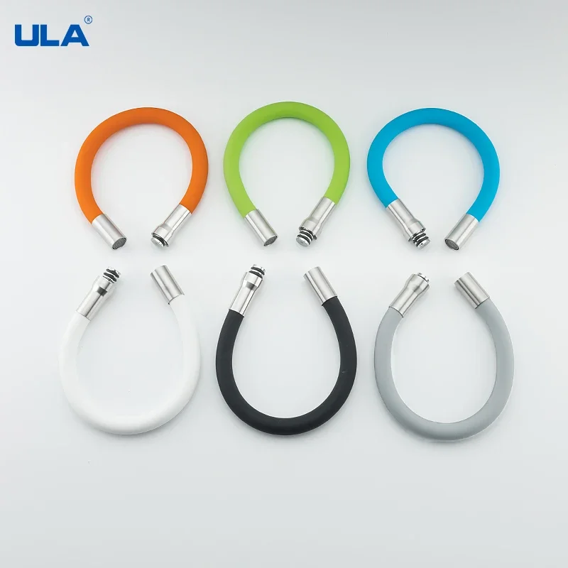 ULA Flexible Hose Silicone Tube Kitchen Faucet Accessories 360 Degree Rotate Water Tap Filter General Interface